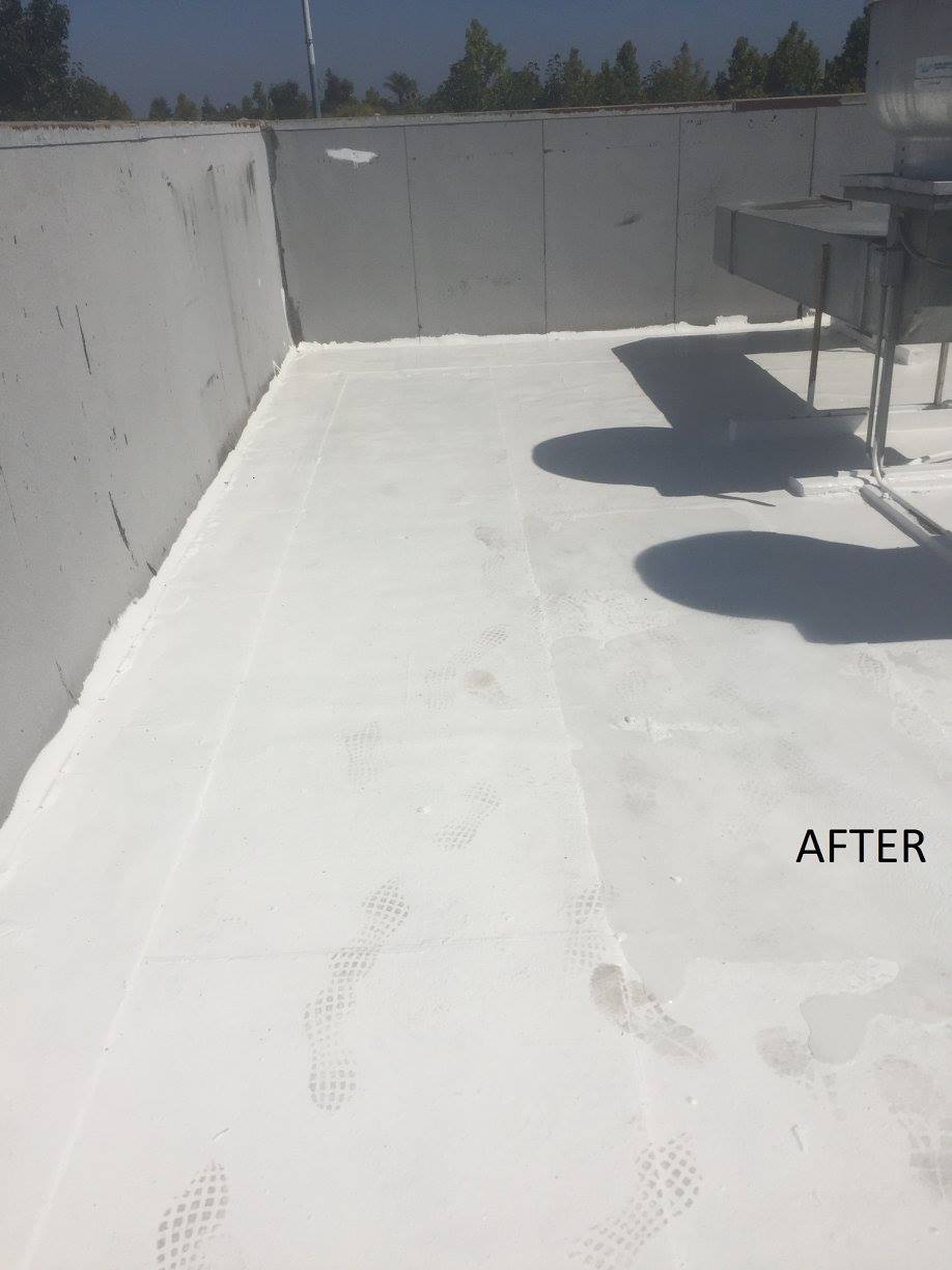 After a commercial reroofing
